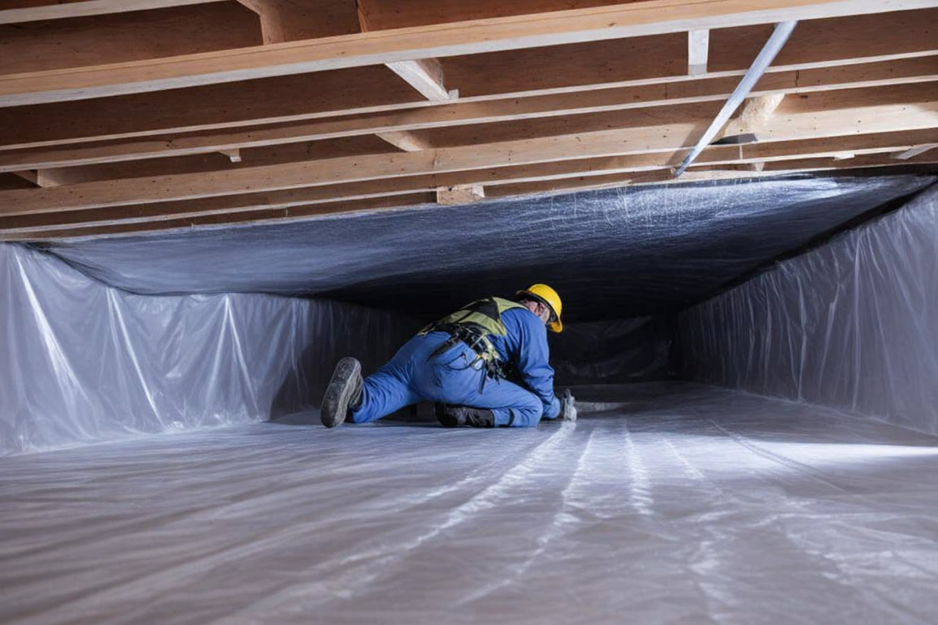 Vapor barrier installation in Lancaster, CA